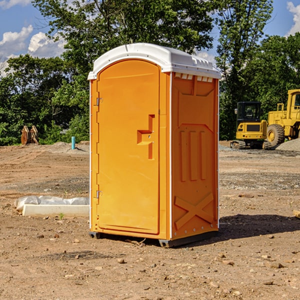 can i customize the exterior of the porta potties with my event logo or branding in Childersburg